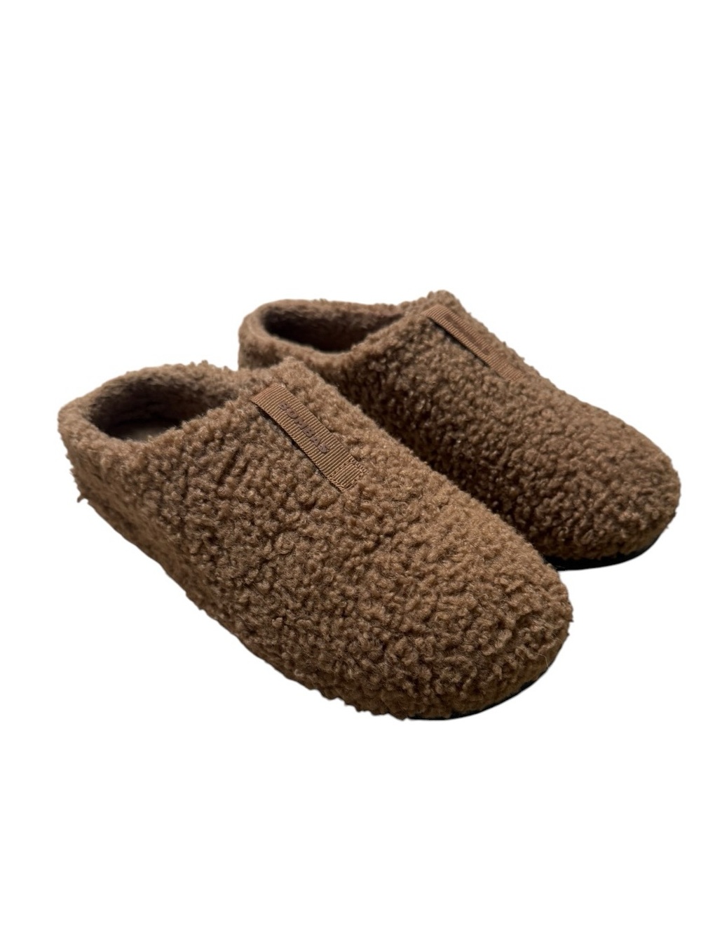Bombas Women's Sunday Sherpa Camel Slippers EUC size 9
